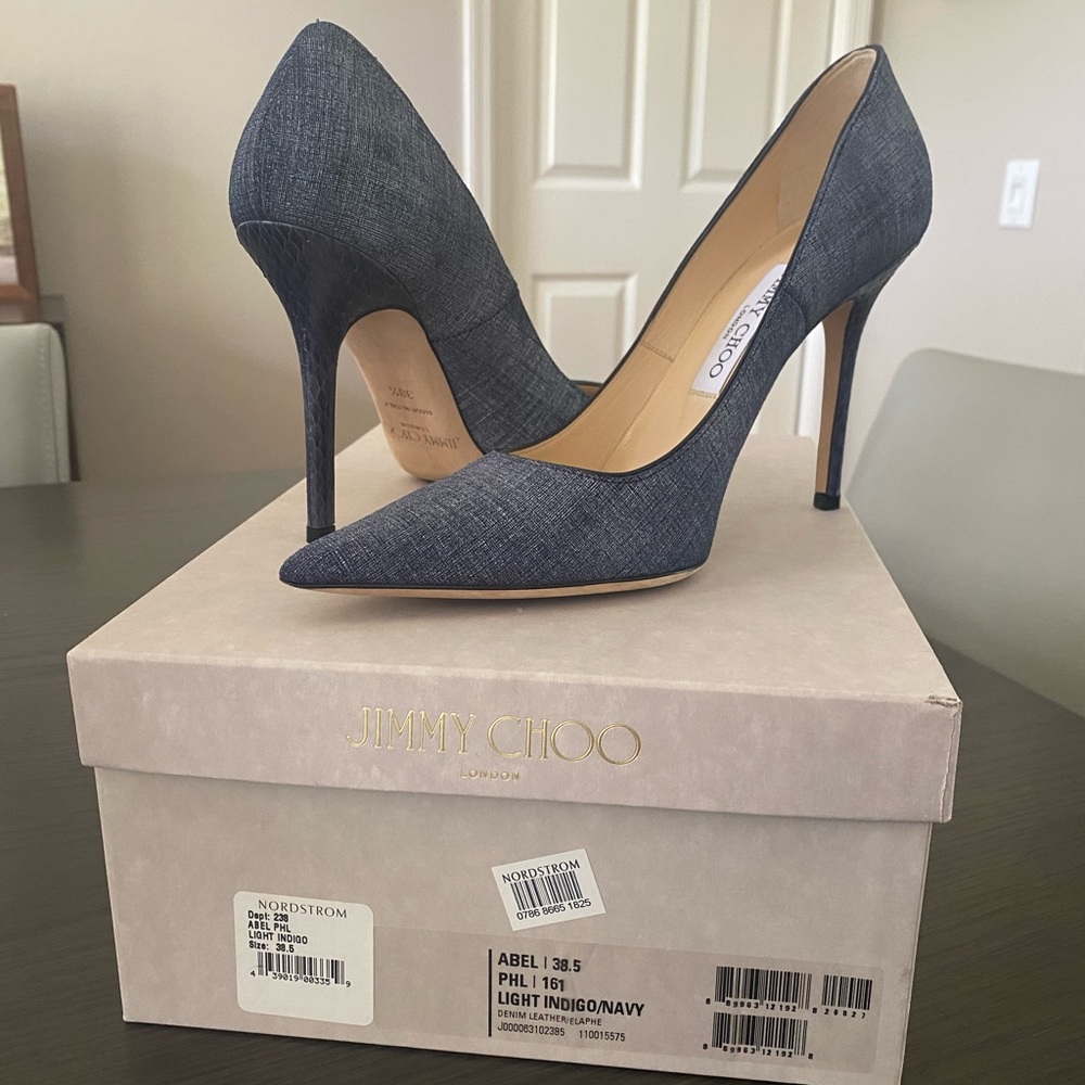 *Like New* Jimmy Choo Abel Denim Pumps